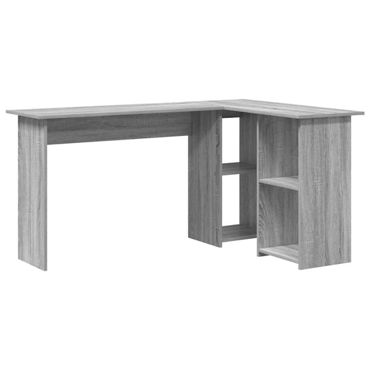 Desk with Shelf Grey Sonoma 142 x 102 x 73 cm Engineered Wood Desk with Shelf Grey Sonoma 142 x 102 x 73 cm Engineered Wood