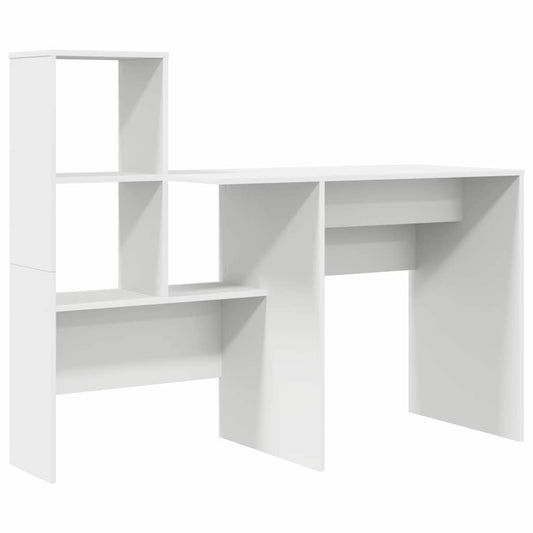 Desk White Engineered Wood 131.5 x 50 x 106.5 cm Desk White Engineered Wood 131.5 x 50 x 106.5 cm