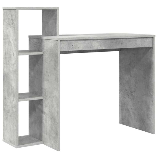 Desk with Shelf Concrete Grey 100 x 40 x 90 cm Engineered Wood Desk with Shelf Concrete Grey 100 x 40 x 90 cm Engineered Wood