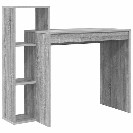 Desk with Shelf Grey Sonoma 100 x 40 x 90 cm Engineered Wood Desk with Shelf Grey Sonoma 100 x 40 x 90 cm Engineered Wood