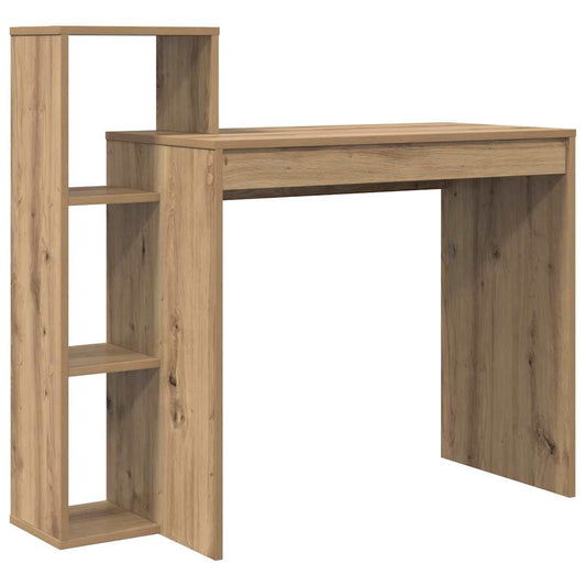 Desk with Shelf Artisan Oak 100 x 40 x 90 cm Engineered Wood Desk with Shelf Artisan Oak 100 x 40 x 90 cm Engineered Wood