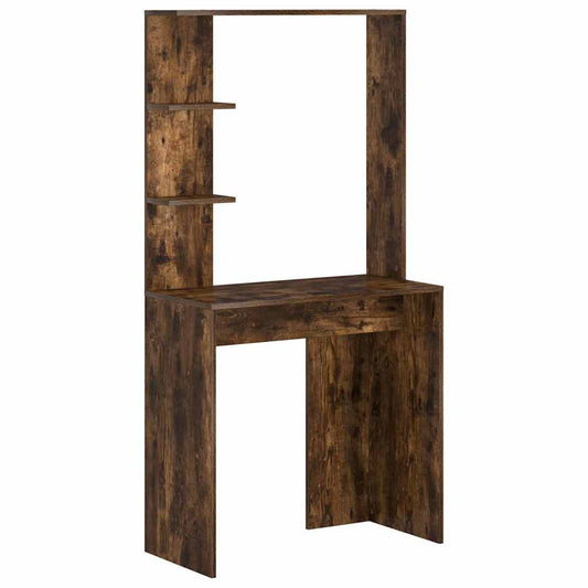 Desk Smoked Oak Engineered Wood 78.5 x 37 x 154.5 cm Desk Smoked Oak Engineered Wood 78.5 x 37 x 154.5 cm