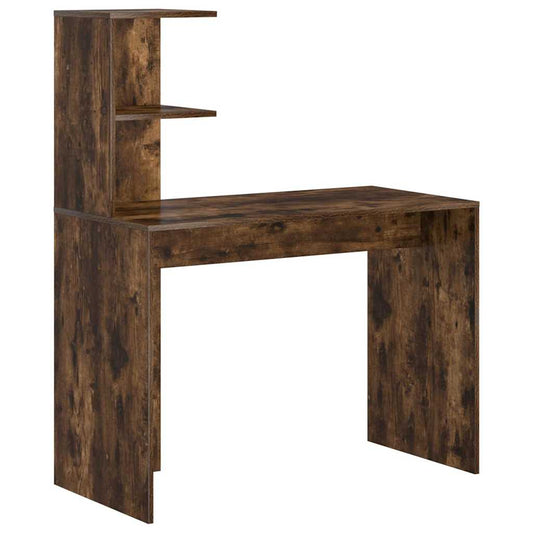 Desk Smoked Oak 102 x 50 x 124 cm Engineered Wood Desk Smoked Oak 102 x 50 x 124 cm Engineered Wood