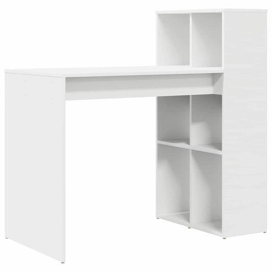 Desk with Shelf White 108 x 55 x 103.5 cm Engineered Wood Desk with Shelf White 108 x 55 x 103.5 cm Engineered Wood