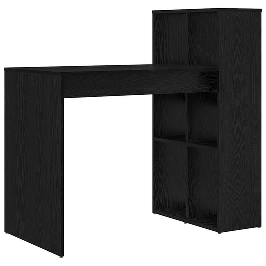 Desk with Shelf Black Oak 108 x 55 x 103.5 cm Engineered Wood Desk with Shelf Black Oak 108 x 55 x 103.5 cm Engineered Wood