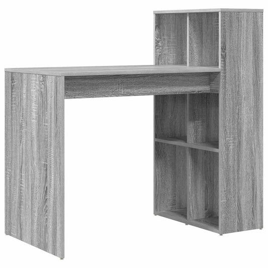 Desk with Shelf Grey Sonoma 108 x 55 x 103.5 cm Engineered Wood Desk with Shelf Grey Sonoma 108 x 55 x 103.5 cm Engineered Wood
