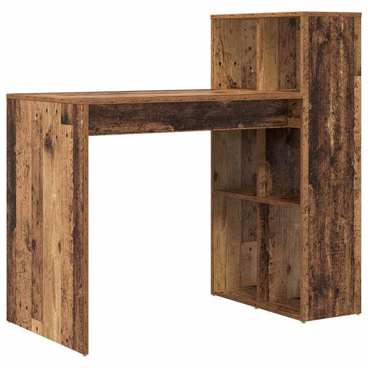 Desk with Shelf Old Wood 108 x 55 x 103.5 cm Engineered Wood Desk with Shelf Old Wood 108 x 55 x 103.5 cm Engineered Wood