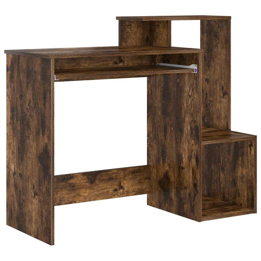 Desk with Drawer Smoked Oak 106 x 41 x 88.5 cm Engineered Wood Desk with Drawer Smoked Oak 106 x 41 x 88.5 cm Engineered Wood