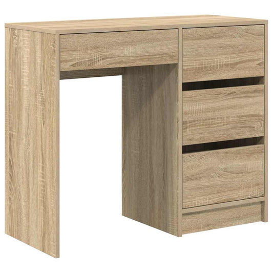 Desk with Drawer Sonoma Oak 90 x 37.5 x 75 cm Engineered Wood Desk with Drawer Sonoma Oak 90 x 37.5 x 75 cm Engineered Wood