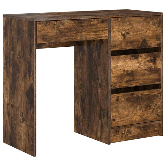 Desk with Drawer Smoked Oak 90 x 37.5 x 75 cm Engineered Wood Desk with Drawer Smoked Oak 90 x 37.5 x 75 cm Engineered Wood