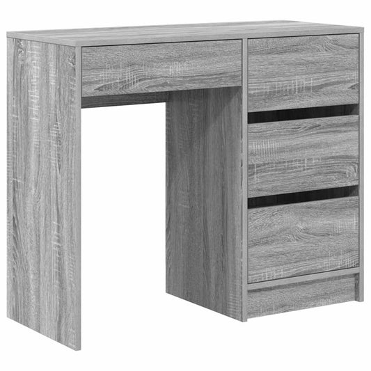 Desk with Drawer Grey Sonoma 90 x 37.5 x 75 cm Engineered Wood Desk with Drawer Grey Sonoma 90 x 37.5 x 75 cm Engineered Wood