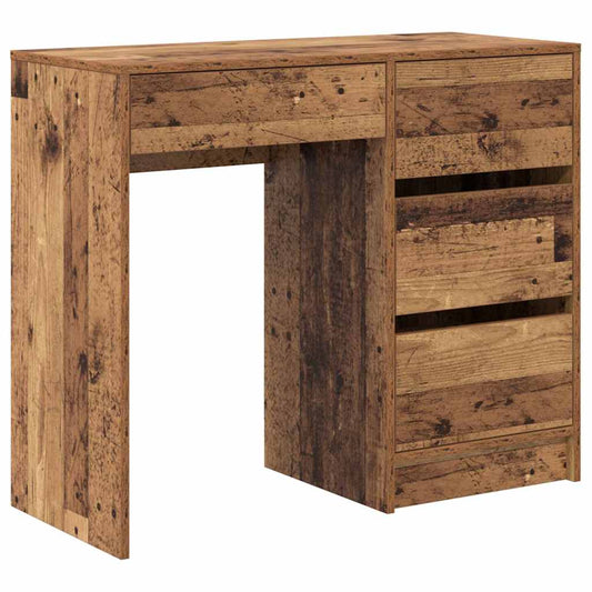 Desk with Drawer Old Wood 90 x 37.5 x 75 cm Engineered Wood Desk with Drawer Old Wood 90 x 37.5 x 75 cm Engineered Wood