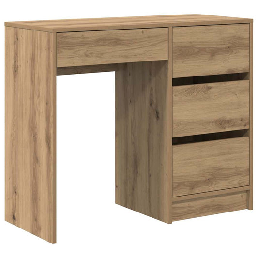 Desk with Drawer Artisan Oak 90 x 37.5 x 75 cm Engineered Wood Desk with Drawer Artisan Oak 90 x 37.5 x 75 cm Engineered Wood