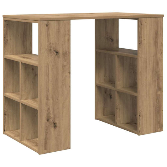 Desk with Shelf Artisan Oak 90 x 50 x 75 cm Engineered Wood Desk with Shelf Artisan Oak 90 x 50 x 75 cm Engineered Wood