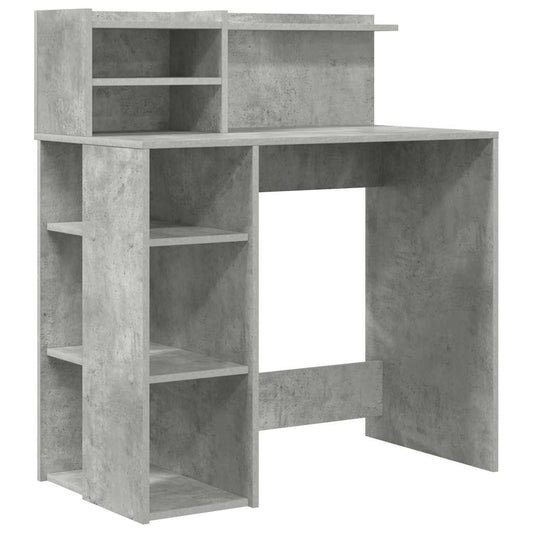 Desk Concrete Grey 90 x 48 x 101.5 cm Engineered Wood Desk Concrete Grey 90 x 48 x 101.5 cm Engineered Wood