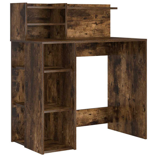 Desk Smoked Oak Engineered Wood 90 x 48 x 101.5 cm Desk Smoked Oak Engineered Wood 90 x 48 x 101.5 cm