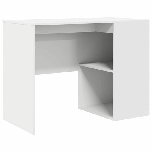 Desk with Shelf White 102 x 50 x 75 cm Engineered Wood Desk with Shelf White 102 x 50 x 75 cm Engineered Wood