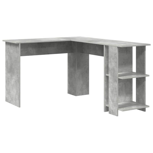 Corner Desk Concrete Grey 140 x 113.5 x 75 cm Engineered Wood Corner Desk Concrete Grey 140 x 113.5 x 75 cm Engineered Wood