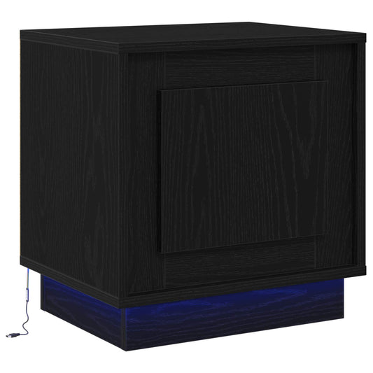 Bedside Cabinet Black 44 x 34.5 x 45 cm Engineered Wood Bedside Cabinet Black 44 x 34.5 x 45 cm Engineered Wood