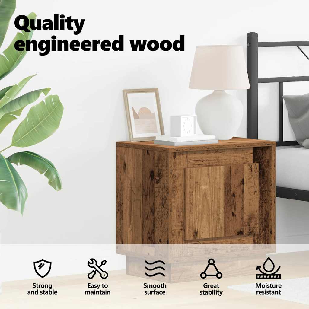 Bedside Cabinet Old Wood 44 x 34.5 x 45 cm Engineered Wood