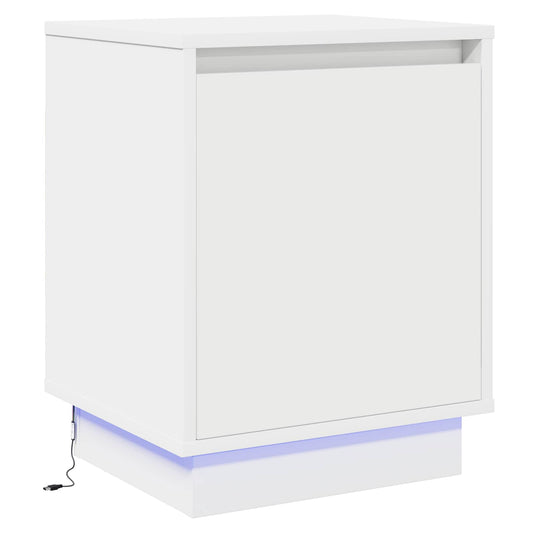 Bedside Cabinet White 39 x 34.5 x 50 cm Engineered wood Bedside Cabinet White 39 x 34.5 x 50 cm Engineered wood