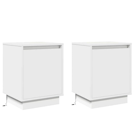 Bedside Cabinet 2 pcs White 39 x 34.5 x 50 cm Engineered wood Bedside Cabinet 2 pcs White 39 x 34.5 x 50 cm Engineered wood