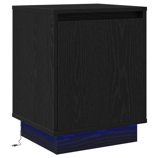 Bedside Cabinet Black Oak 39 x 34.5 x 50 cm Engineered wood Bedside Cabinet Black Oak 39 x 34.5 x 50 cm Engineered wood