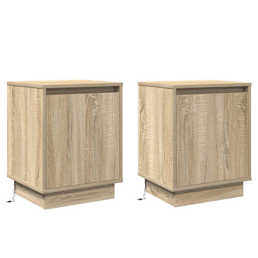 Bedside Cabinet 2 pcs Sonoma Oak 39 x 34.5 x 50 cm Bedside Cabinet 2 pcs Sonoma Oak 39 x 34.5 x 50 cm