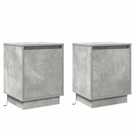 Bedside Cabinet 2 pcs Concrete Grey 39 x 34.5 x 50 cm Bedside Cabinet 2 pcs Concrete Grey 39 x 34.5 x 50 cm