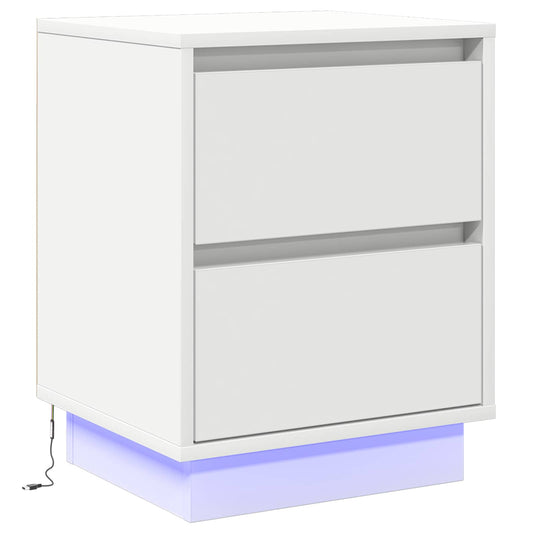 Bedside Cabinet White 39 x 34.5 x 50 cm Engineered wood Bedside Cabinet White 39 x 34.5 x 50 cm Engineered wood