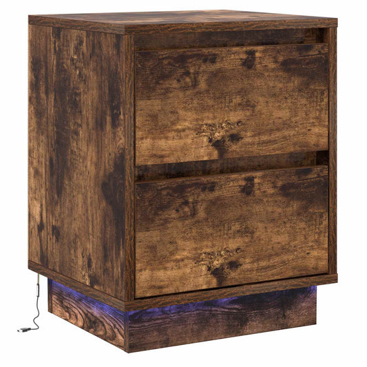 Bedside Cabinet Smoked Oak 39 x 34.5 x 50 cm Engineered wood Bedside Cabinet Smoked Oak 39 x 34.5 x 50 cm Engineered wood