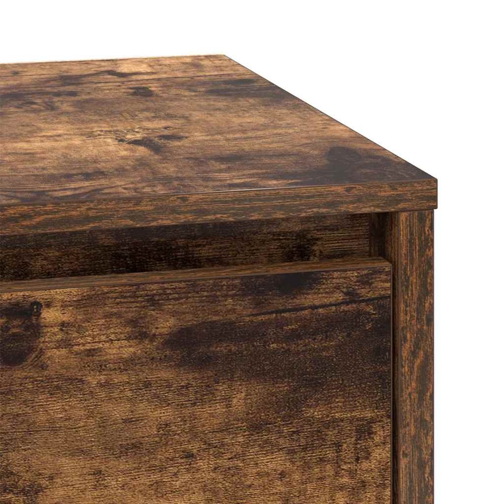Bedside Cabinet with Drawer 2 pcs Smoked Oak 39 x 34.5 x 50 cm