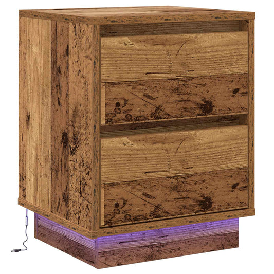 Bedside Cabinet Old Wood 39 x 34.5 x 50 cm Engineered wood Bedside Cabinet Old Wood 39 x 34.5 x 50 cm Engineered wood