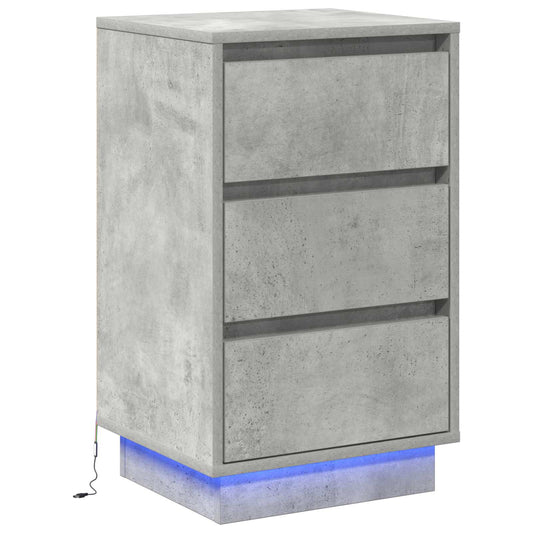 Bedside Cabinet Concrete Grey 39 x 34.5 x 65 cm Engineered wood Bedside Cabinet Concrete Grey 39 x 34.5 x 65 cm Engineered wood