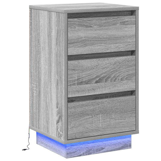 Bedside Cabinet Grey 39 x 34.5 x 65 cm Engineered wood Bedside Cabinet Grey 39 x 34.5 x 65 cm Engineered wood