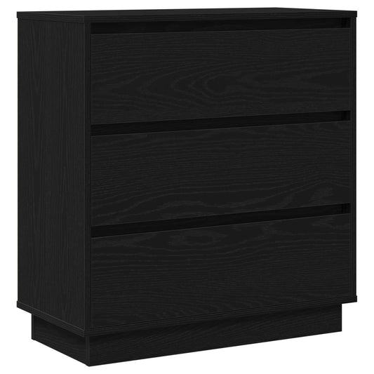 Bedside Cabinet Black Oak 71 x 34.5 x 75 cm Engineered wood Bedside Cabinet Black Oak 71 x 34.5 x 75 cm Engineered wood