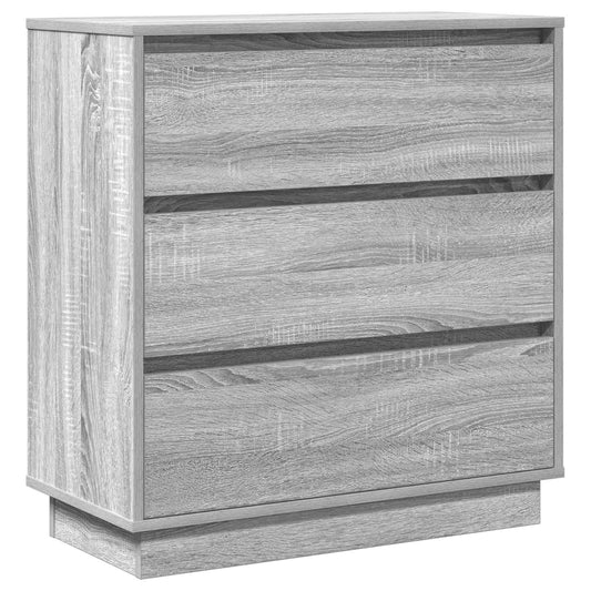 Bedside Cabinet Grey 71 x 34.5 x 75 cm Engineered wood Bedside Cabinet Grey 71 x 34.5 x 75 cm Engineered wood