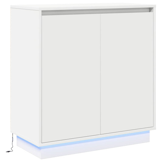 LED Sideboard White 71 x 34.5 x 75 cm Engineered Wood LED Sideboard White 71 x 34.5 x 75 cm Engineered Wood