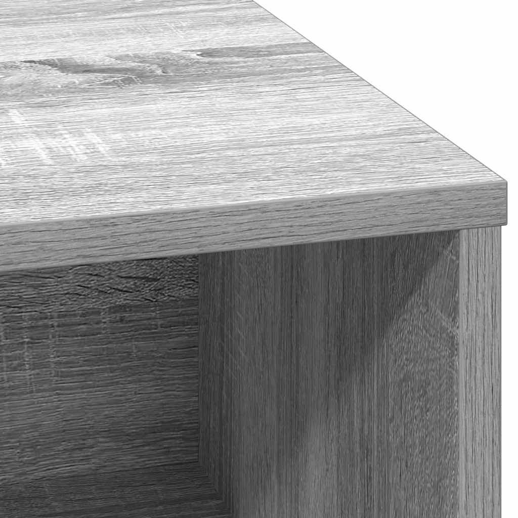 LED Sideboard Grey Sonoma 71 x 34.5 x 75 cm Engineered Wood