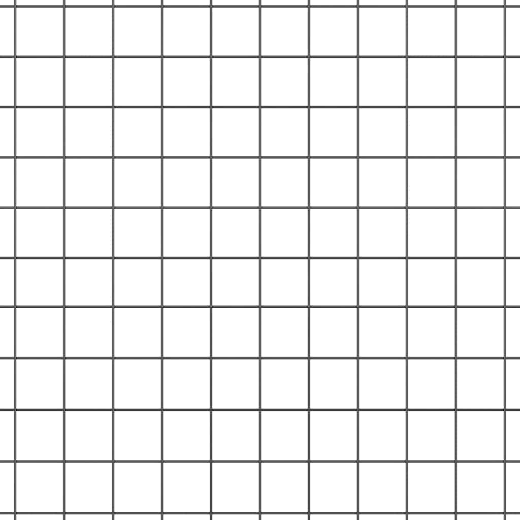 Fence Post Grey 25 x 0.8 m (25 x 25 mm mesh) Steel and PVC