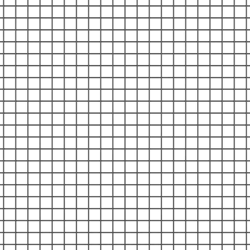 Fence Post Grey 100 x 0.5 m (12 x 12 mm mesh) Steel and PVC