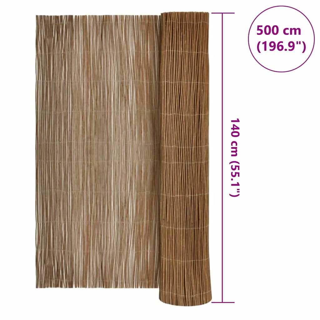 Willow Fence Natural 140 x 500 cm Willow