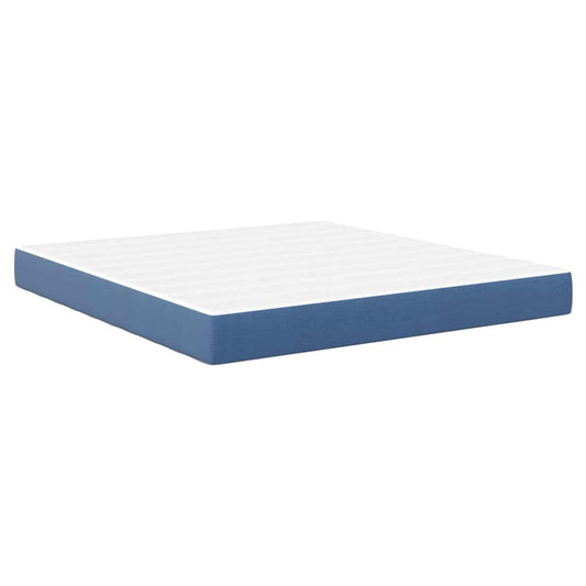 Bed Mattress with Mattress Blue 180 x 200 cm Fabric Bed Mattress with Mattress Blue 180 x 200 cm Fabric
