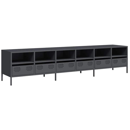 TV Cabinet Anthracite 202x39x43,5 cm Cold-rolled Steel TV Cabinet Anthracite 202x39x43,5 cm Cold-rolled Steel