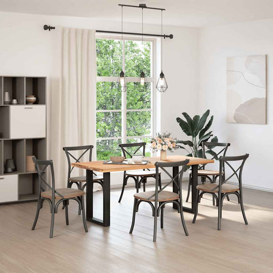 Dining Table Legs U-Shaped 2 pcs Black 50x(72-73) cm Steel Dining Table Legs U-Shaped 2 pcs Black 50x(72-73) cm Steel