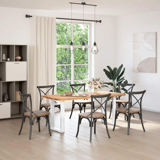 Dining Table Legs U-Shaped 2 pcs White 50x(72-73) cm Steel Dining Table Legs U-Shaped 2 pcs White 50x(72-73) cm Steel