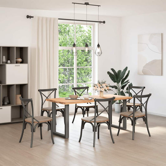 Dining Table Legs U-Shaped 2 pcs Anthracite 60x(72-73) cm Steel Dining Table Legs U-Shaped 2 pcs Anthracite 60x(72-73) cm Steel