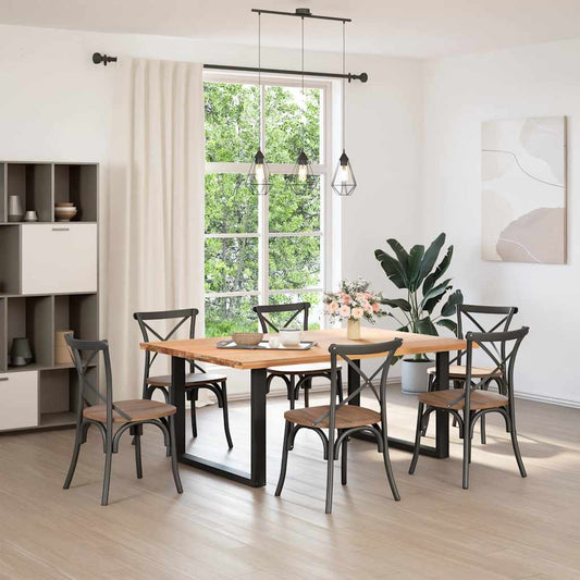 Dining Table Legs U-Shaped 2 pcs Black 100x(72-73) cm Steel Dining Table Legs U-Shaped 2 pcs Black 100x(72-73) cm Steel