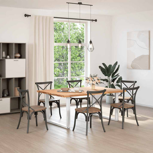 Dining Table Legs U-Shaped 2 pcs White 100x(72-73) cm Steel Dining Table Legs U-Shaped 2 pcs White 100x(72-73) cm Steel