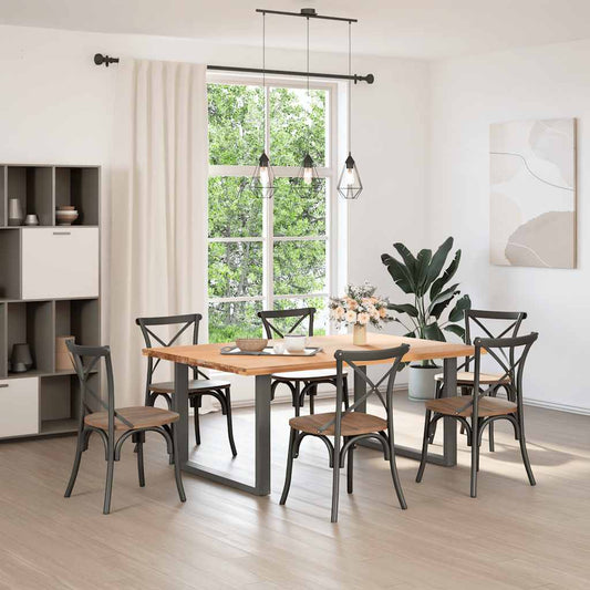 Dining Table Legs U-Shaped 2 pcs Anthracite 100x(72-73) cm Steel Dining Table Legs U-Shaped 2 pcs Anthracite 100x(72-73) cm Steel